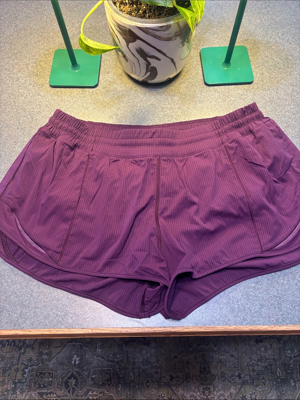 lululemon athletica Ribbed Plum Athletic Shorts